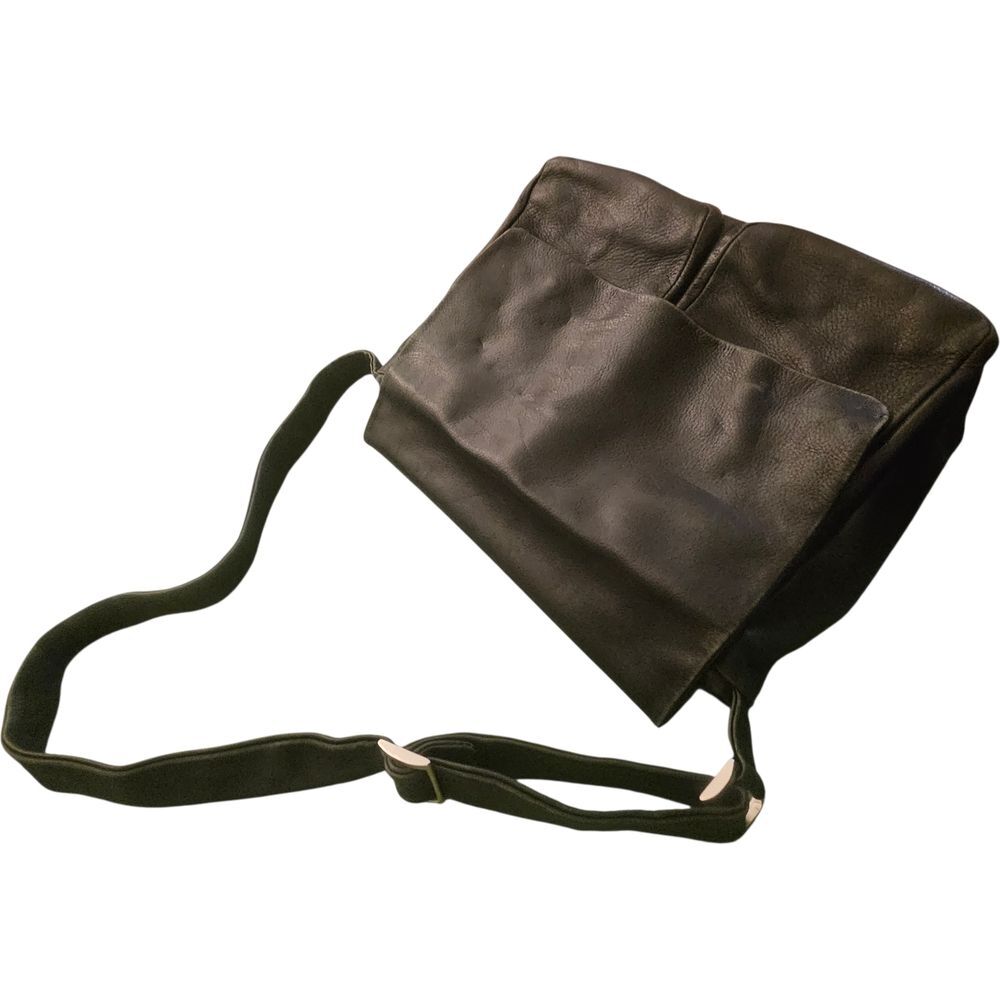 Vintage Authentic Marco Buggiani Italy Black Leather Shoulder Bag Purse - Picture 7 of 15